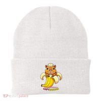 Funny Capybara Lovers Banana Capybanana Beanie thumb 0