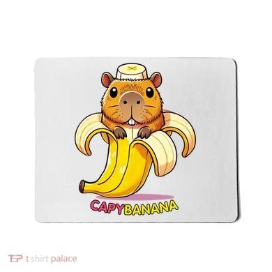 Funny Capybara Lovers Banana Capybanana Mousepad