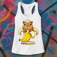 Funny Capybara Lovers Banana Capybanana Women's Tank Top thumb 3