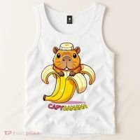 Funny Capybara Lovers Banana Capybanana Tank Top thumb 2