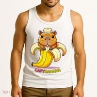 Funny Capybara Lovers Banana Capybanana Tank Top thumb 3