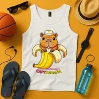Funny Capybara Lovers Banana Capybanana Tank Top thumb 4