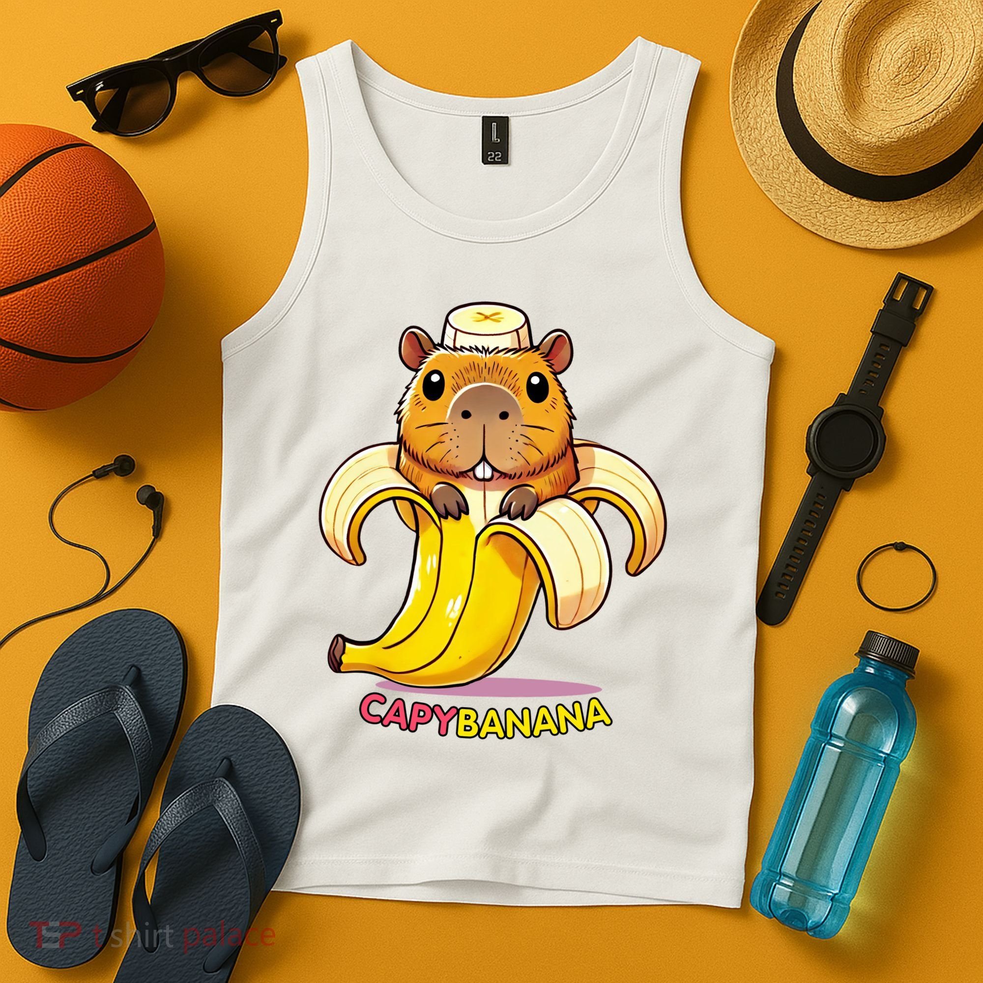Funny Capybara Lovers Banana Capybanana Tank Top