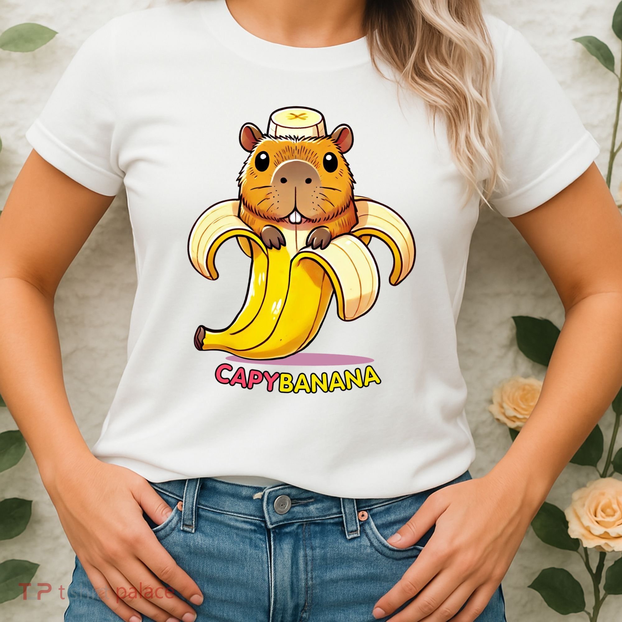 Funny Capybara Lovers Banana Capybanana Women's T-Shirt