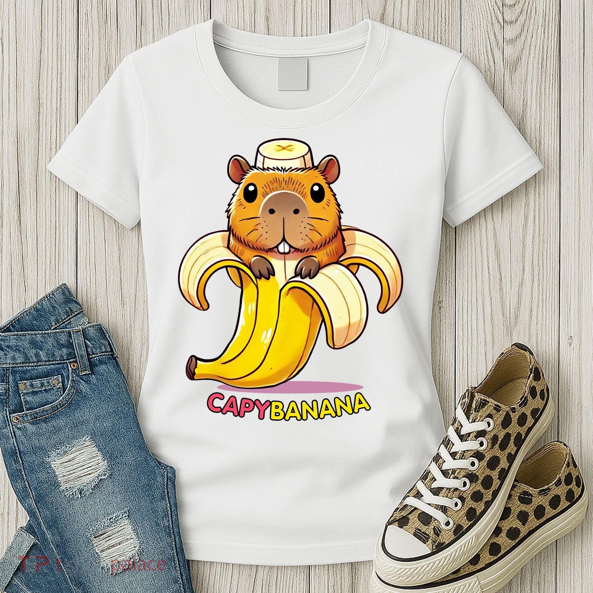 Funny Capybara Lovers Banana Capybanana Women's T-Shirt