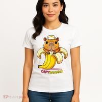 Funny Capybara Lovers Banana Capybanana Women's T-Shirt thumb 4