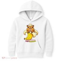 Funny Capybara Lovers Banana Capybanana Kids Hoodie thumb 0