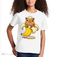 Funny Capybara Lovers Banana Capybanana Kids T-Shirt thumb 2