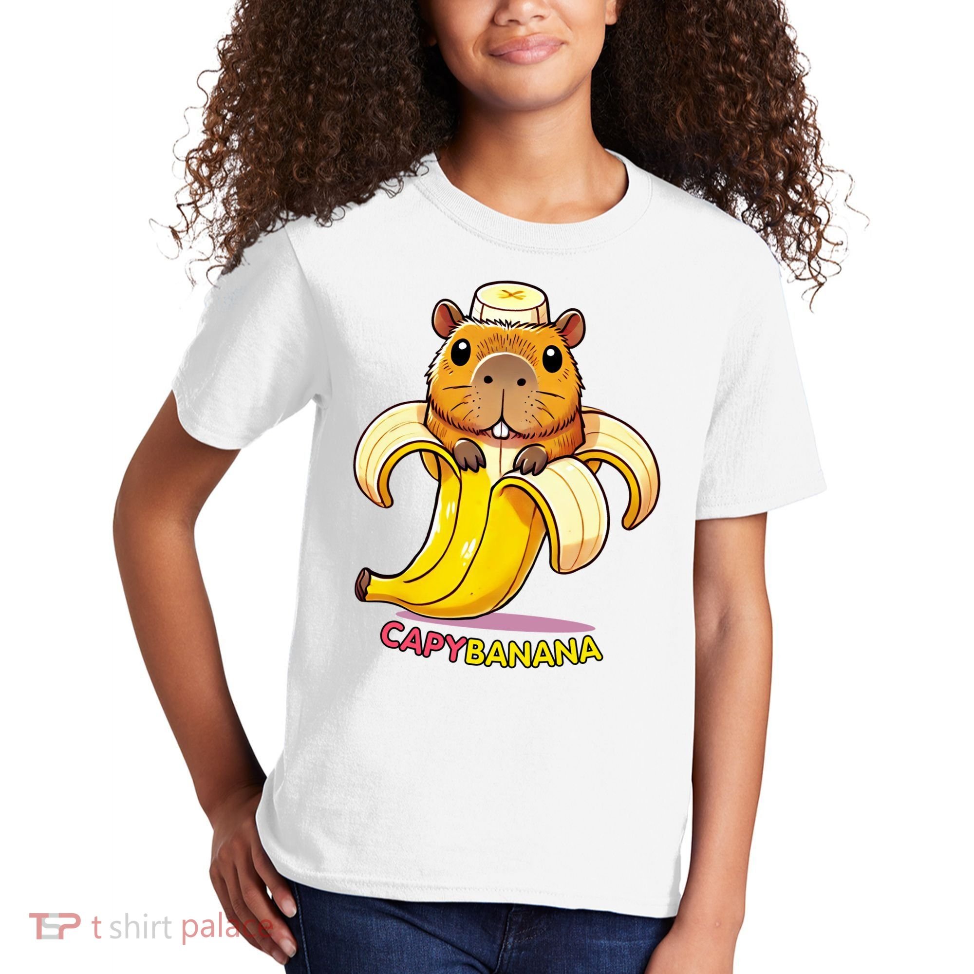 Funny Capybara Lovers Banana Capybanana Kids T-Shirt