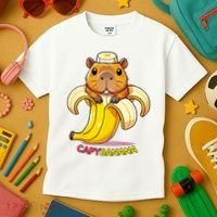 Funny Capybara Lovers Banana Capybanana Kids T-Shirt thumb 3