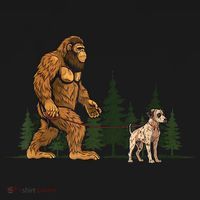 Funny Catahoula Leopard Bigfoot Dog Walking Dog Mom Dad Sweatshirt thumb 3