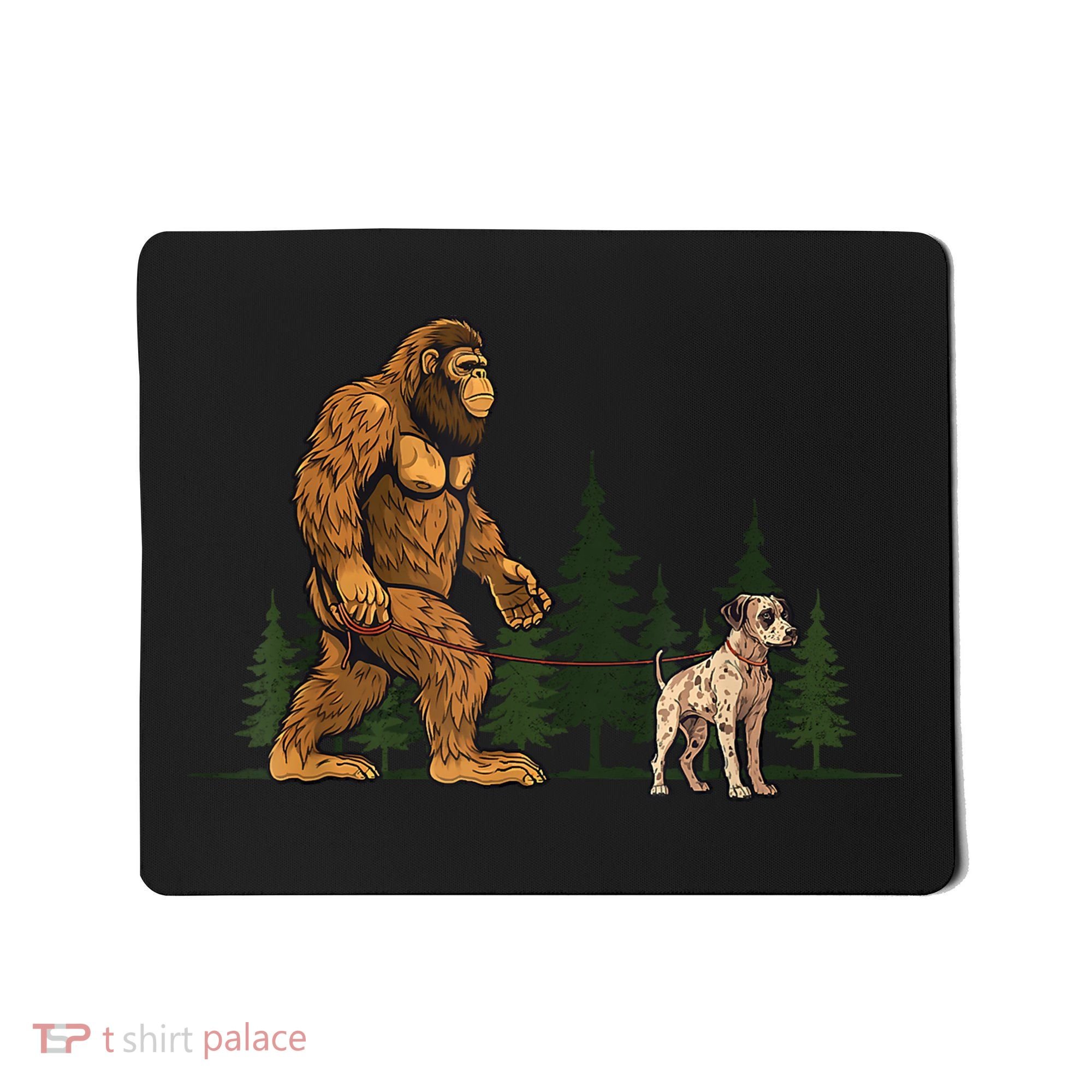 Funny Catahoula Leopard Bigfoot Dog Walking Dog Mom Dad Mousepad
