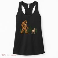 Funny Catahoula Leopard Bigfoot Dog Walking Dog Mom Dad Women's Tank Top thumb 0