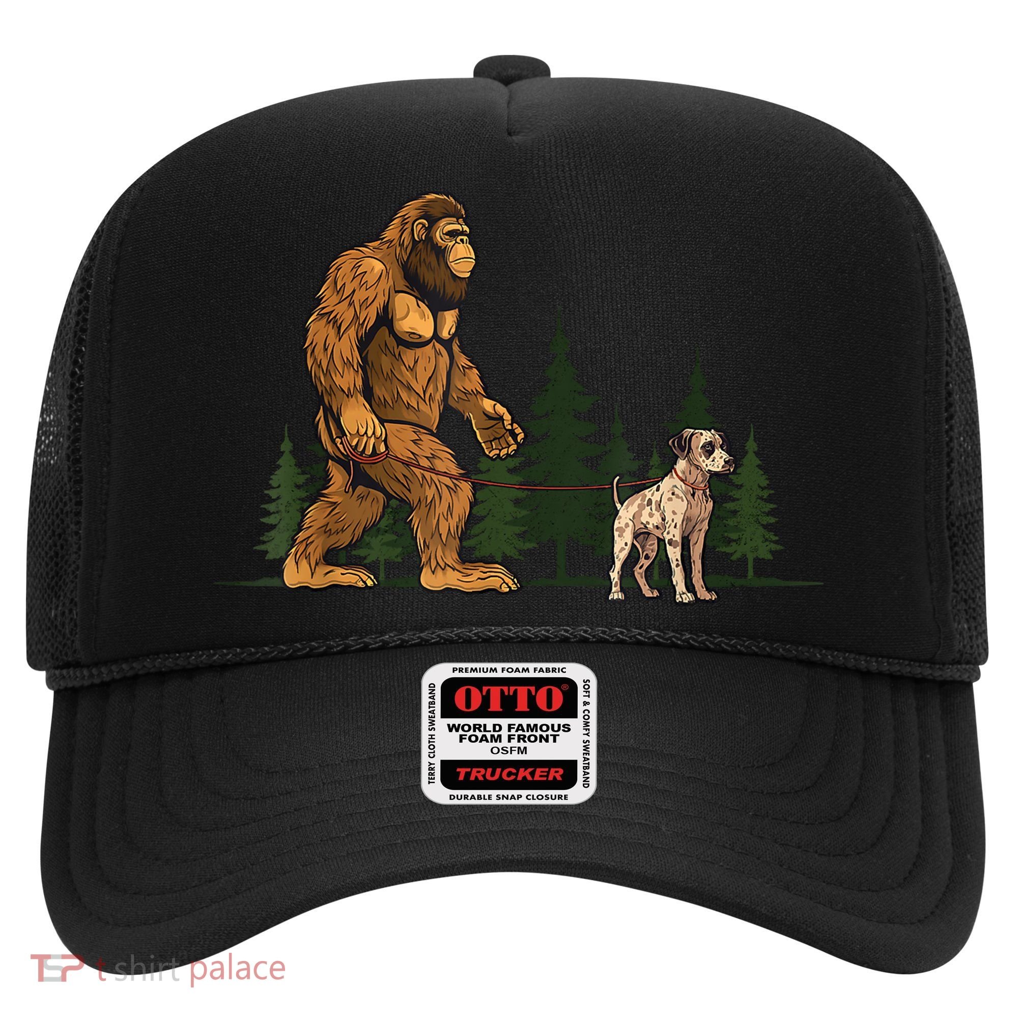 Funny Catahoula Leopard Bigfoot Dog Walking Dog Mom Dad Hat