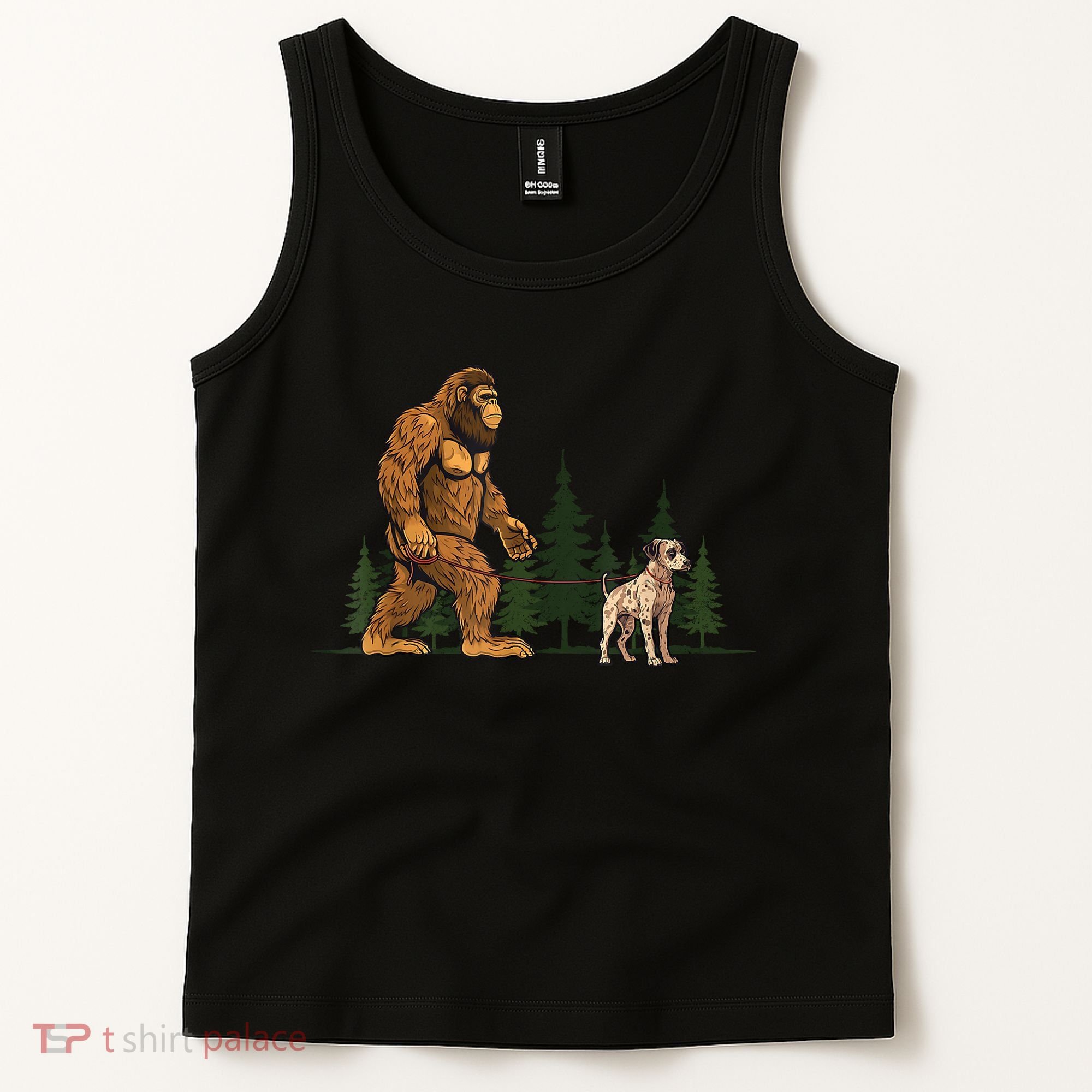 Funny Catahoula Leopard Bigfoot Dog Walking Dog Mom Dad Tank Top