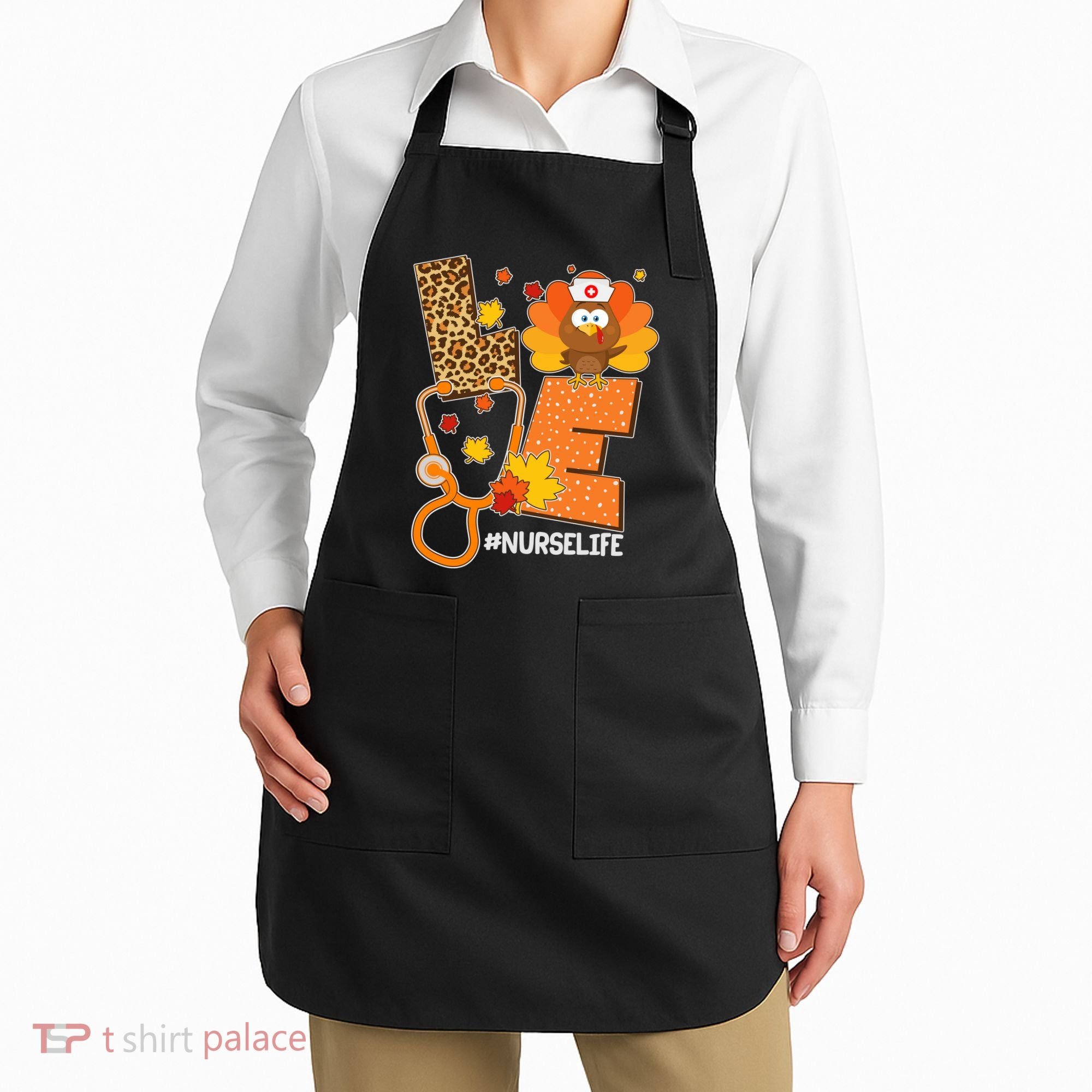 Funny Cute Love Thanksgiving #Nurse Life Apron