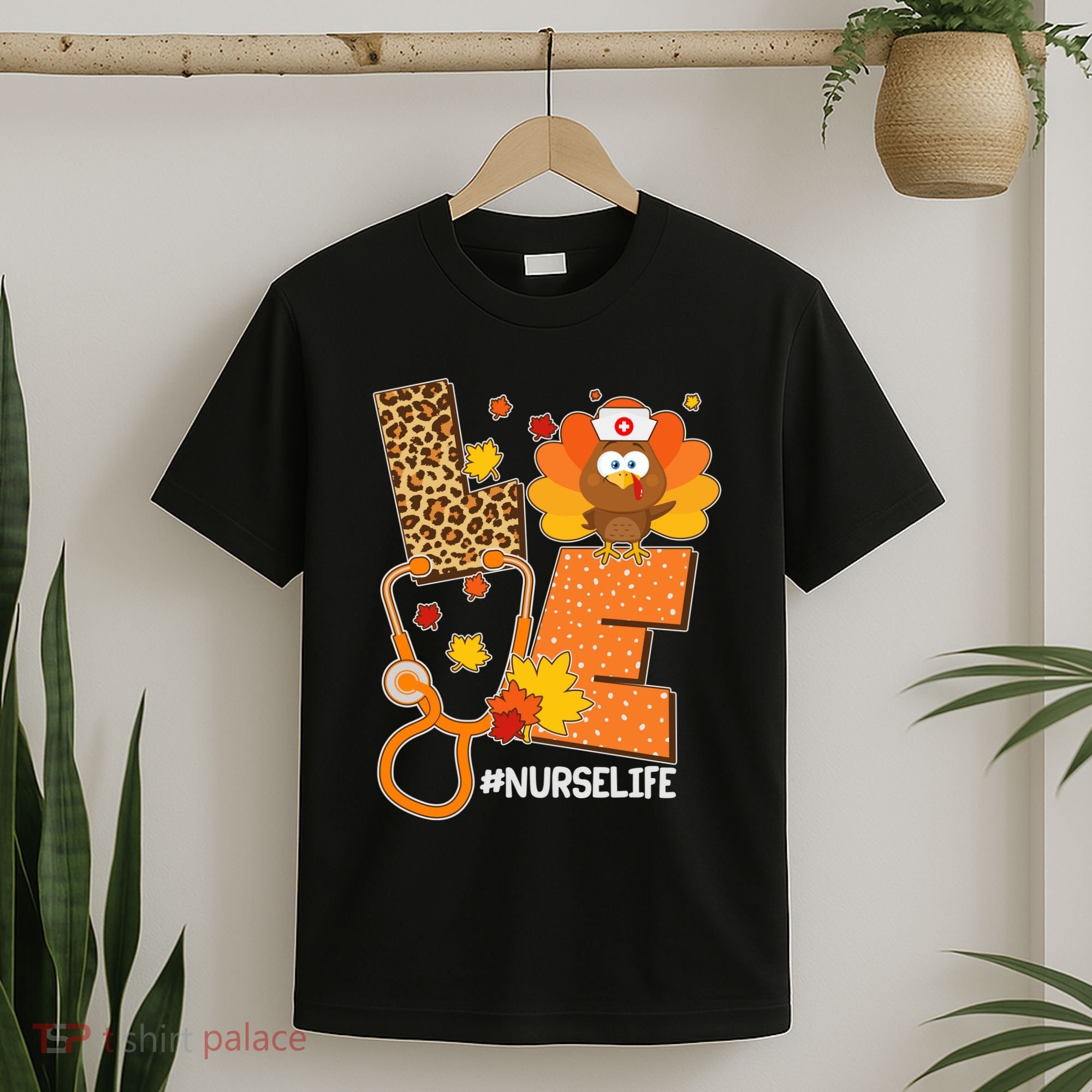 Funny Cute Love Thanksgiving #Nurse Life T-Shirt