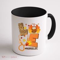 Funny Cute Love Thanksgiving #Nurse Life Coffee Mug thumb 1