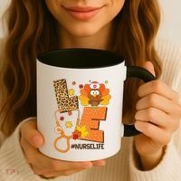 Funny Cute Love Thanksgiving #Nurse Life Coffee Mug thumb 3