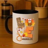 Funny Cute Love Thanksgiving #Nurse Life Coffee Mug thumb 4
