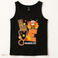 Funny Cute Love Thanksgiving #Nurse Life Tank Top thumb 2