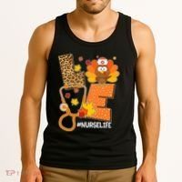 Funny Cute Love Thanksgiving #Nurse Life Tank Top thumb 3