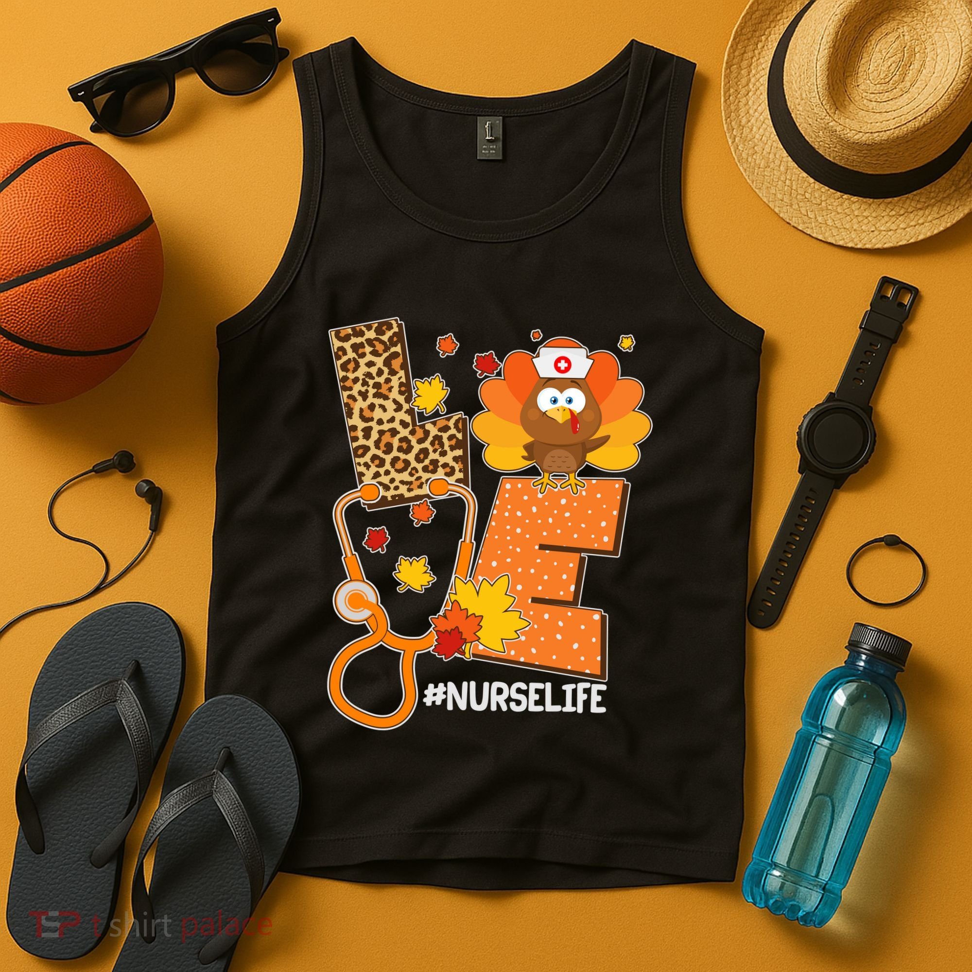 Funny Cute Love Thanksgiving #Nurse Life Tank Top