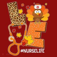 Funny Cute Love Thanksgiving #Nurse Life Long Sleeve Shirt thumb 2