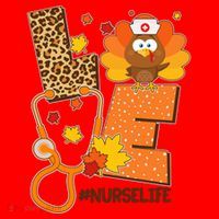 Funny Cute Love Thanksgiving #Nurse Life Santa Hat thumb 1