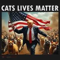Funny Cat Lives Matter Pres Election 2024 Cats Dogs Pets Gift Sweatshirt thumb 3