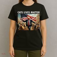 Funny Cat Lives Matter Pres Election 2024 Cats Dogs Pets Gift T-Shirt thumb 4