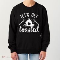 Funny Camping LetS Get Toasted Cool Campers Gift Women's Sweatshirt thumb 0