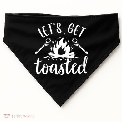 Funny Camping LetS Get Toasted Cool Campers Gift USA-Made Doggie Bandana