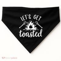 Funny Camping LetS Get Toasted Cool Campers Gift USA-Made Doggie Bandana thumb 0