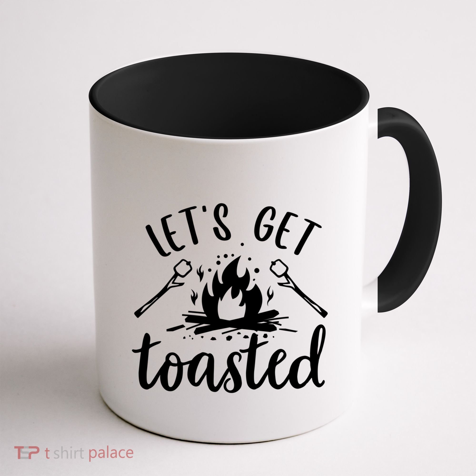 Funny Camping LetS Get Toasted Cool Campers Gift Coffee Mug