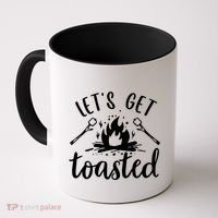 Funny Camping LetS Get Toasted Cool Campers Gift Coffee Mug thumb 0