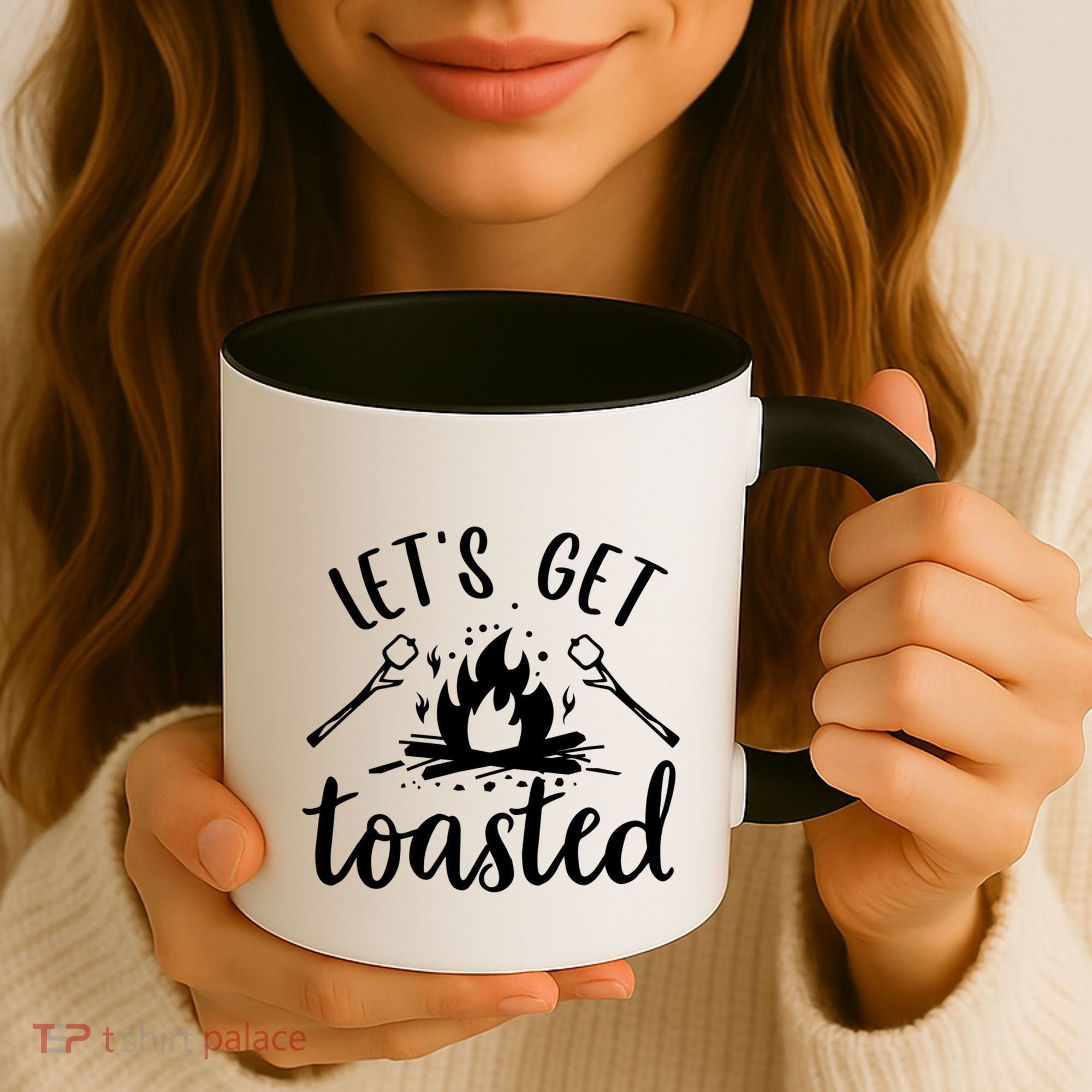 Funny Camping LetS Get Toasted Cool Campers Gift Coffee Mug