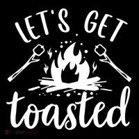 Funny Camping LetS Get Toasted Cool Campers Gift Women's Hoodie thumb 2