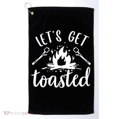 Funny Camping LetS Get Toasted Cool Campers Gift Golf Towel
