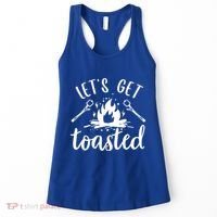Funny Camping LetS Get Toasted Cool Campers Gift Women's Tank Top thumb 0