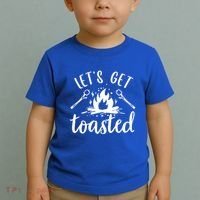 Funny Camping LetS Get Toasted Cool Campers Gift Toddler T-Shirt thumb 2