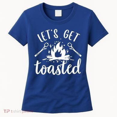Funny Camping LetS Get Toasted Cool Campers Gift Women's T-Shirt