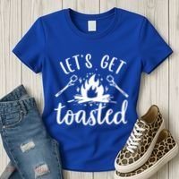 Funny Camping LetS Get Toasted Cool Campers Gift Women's T-Shirt thumb 3
