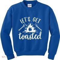 Funny Camping LetS Get Toasted Cool Campers Gift Kids Sweatshirt thumb 0