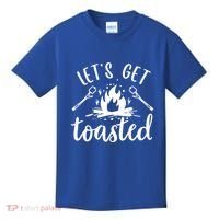 Funny Camping LetS Get Toasted Cool Campers Gift Kids T-Shirt thumb 0