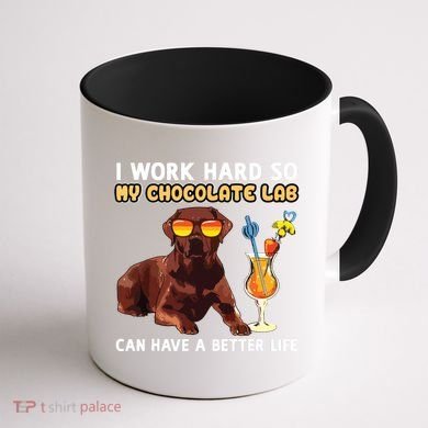 Funny Chocolate Lab Design Chocolate Labrador Lovers Coffee Mug back