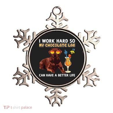 Funny Chocolate Lab Design Chocolate Labrador Lovers Ornament