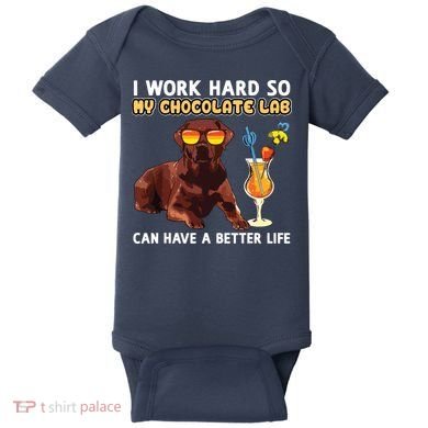 Funny Chocolate Lab Design Chocolate Labrador Lovers Baby Bodysuit