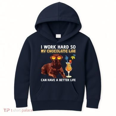 Funny Chocolate Lab Design Chocolate Labrador Lovers Kids Hoodie