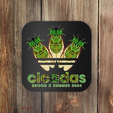 Funny Cicadas Logo Brood X Summer 2024 Coaster